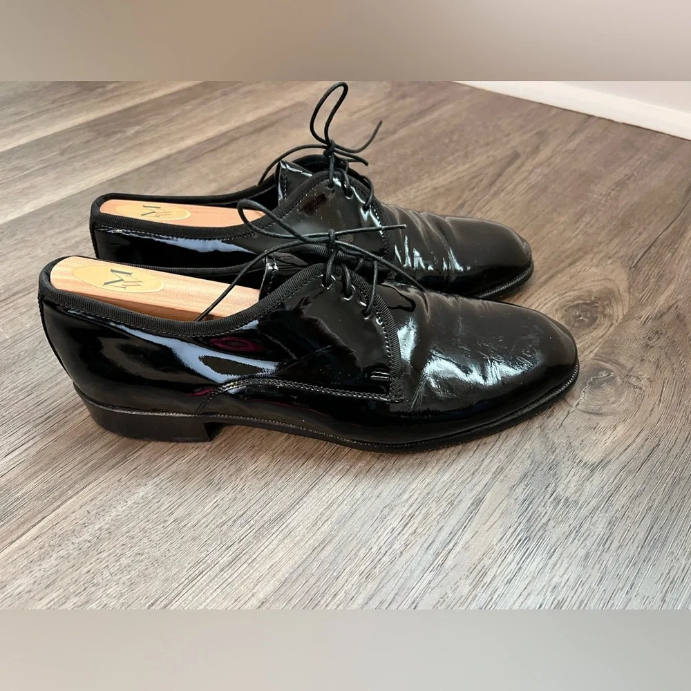Vito Rufolo Men’s Elegant Black Patent Leather‎ Dress Shoes Size 8.5